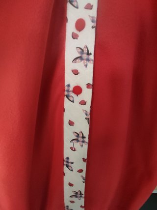 Bata larga mujer talla única. Color rojo teja