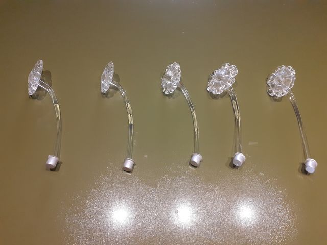 Lotto fiori antichi per lampada Murano 