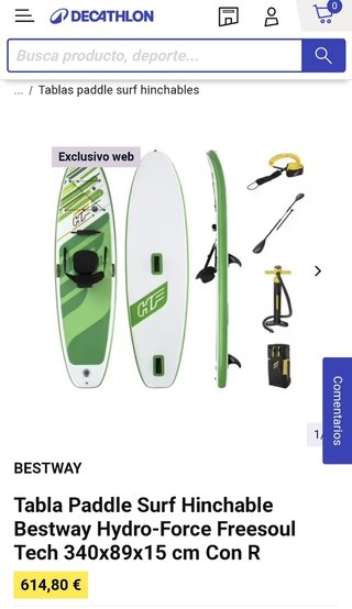Noleggio paddle surf con kayak e windsurf
