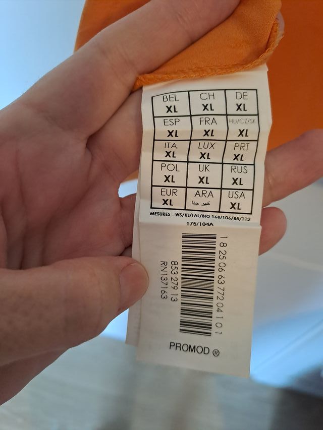 Top de tirantes color naranja Promod sin estrenar