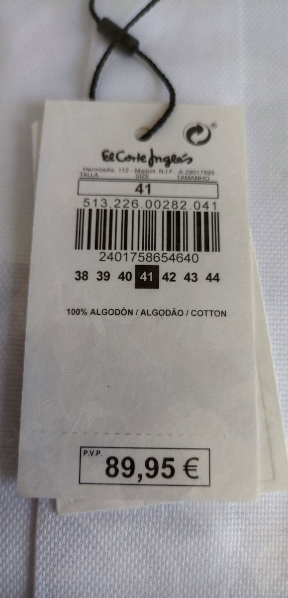 CAMISA SIN ESTRENAR PRECINTADA EMIDIO TUCCI CUSTOM