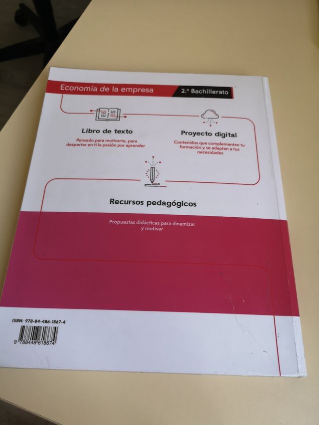 Libro de Economía de la empresa2° de  bachillerato