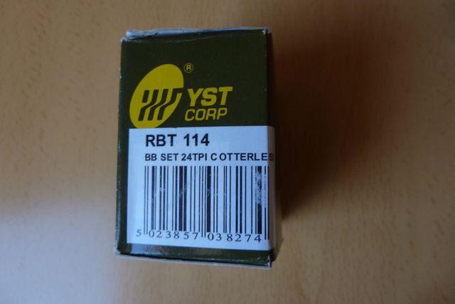 Rodamientos Pedalier YST RBT 114 BB Set 24TPI 68