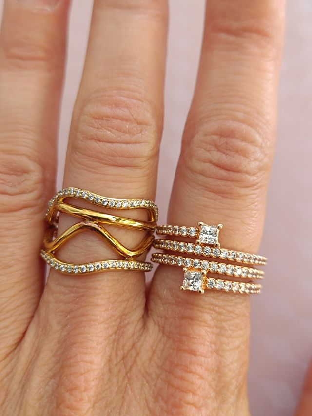 Anillos Pandora Rose, Dorado