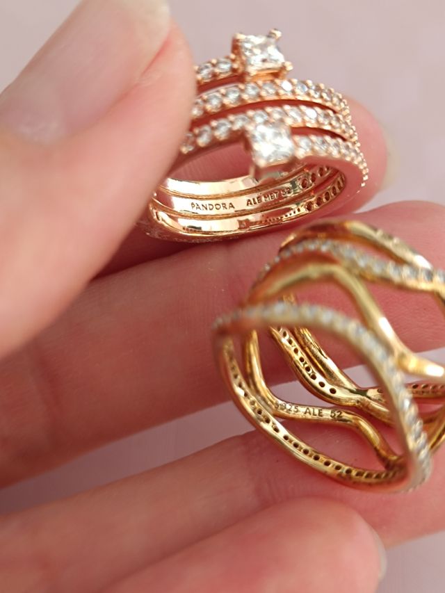 Anillos Pandora Rose, Dorado