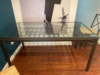 Mesa IKEA hierro cristal