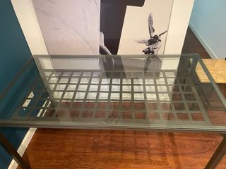 Mesa IKEA hierro cristal