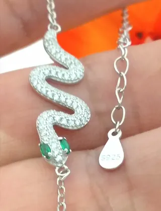 Pulsera serpiente De Plata De Ley 925
