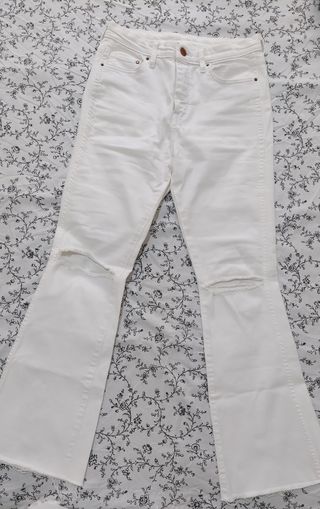 Pantalón blanco rotos H&M