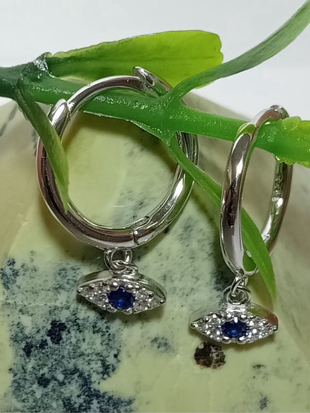 Pendientes Ojo Turco De Plata De Ley 925