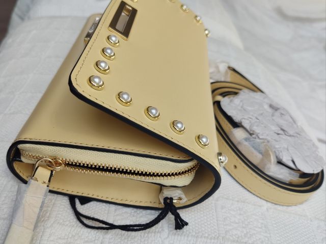 Bolso piel cruzado convertible cartera 