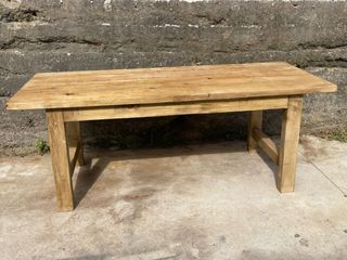 Mesa madera maciza rústica 220cm