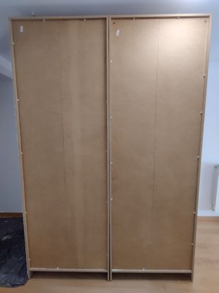 Armario ropero con puertas correderas, Roble.