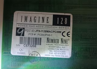 TARJETA GRÁFICA NUMBER NINE IMAGINE 128 PARA MAC