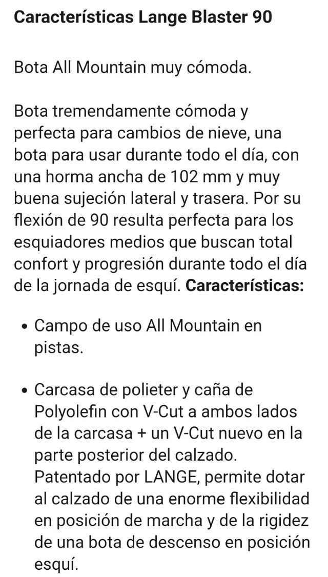 Botas de esquí Lange Blaster 90