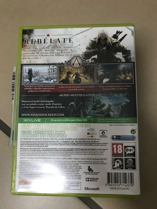 Videojuego Assassins Creed III + Eragon - Xbox360