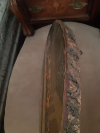 Óleo última cena en madera rústica