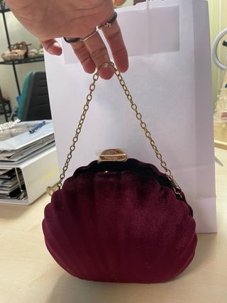 Bolso boda Burdeos cocha