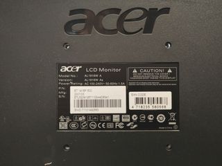 Pantalla Monitor LCD ACER 19" AL1916W A 1440x900