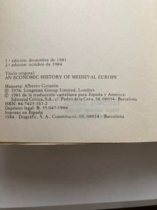 Hª ECONOMICA DE LA EUROPA MEDIEVAL