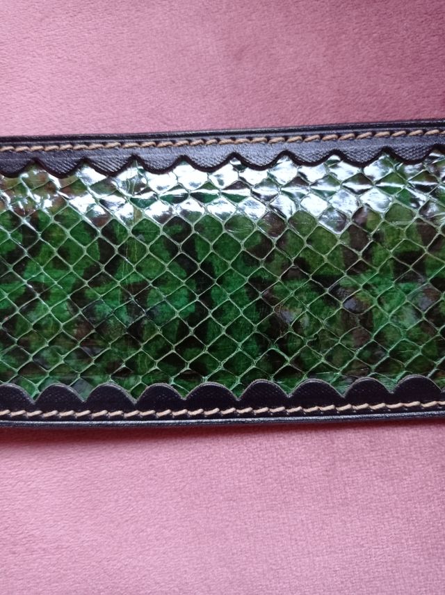 cintura Felisi vera pelle colore verde 