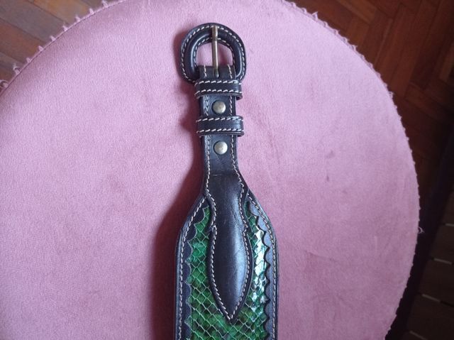 cintura Felisi vera pelle colore verde 