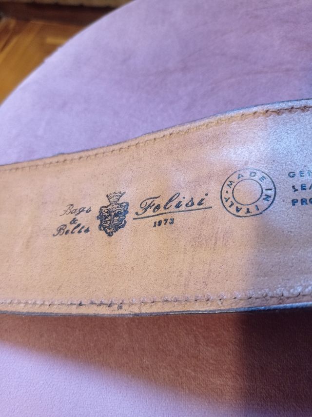 cintura Felisi vera pelle colore azzurro