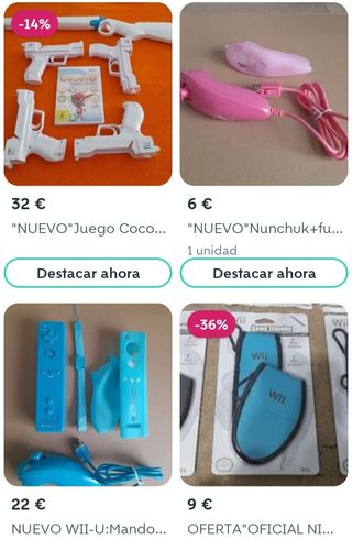 "NUEVO"3 volantes de colores para Nintendo Wii-U