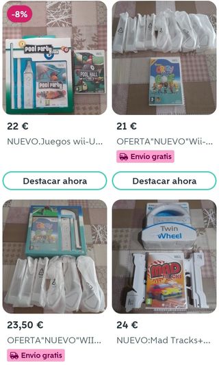 "NUEVO"3 volantes de colores para Nintendo Wii-U
