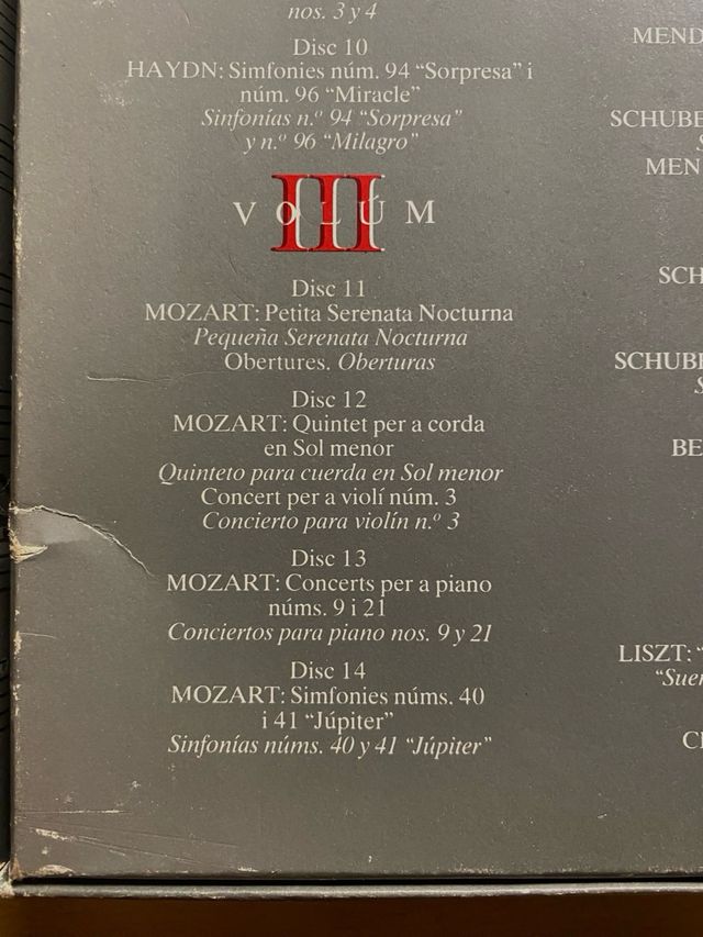 Vinilos Mozart: 5 vinilos