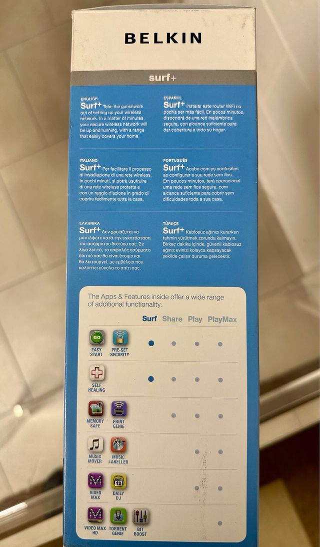 Belkin Surf+ Modem Router Wireless ADSL