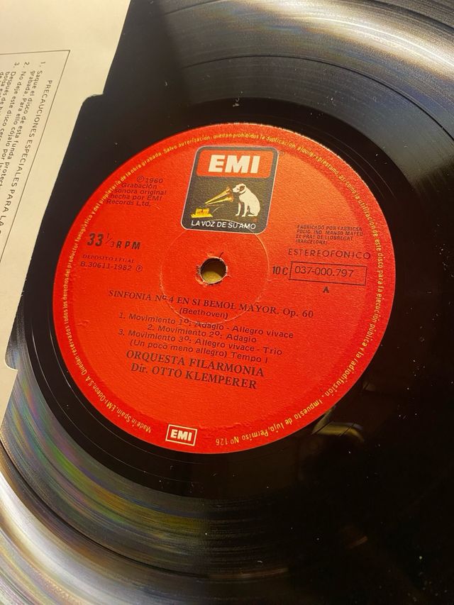 Vinilo SINFONIA N°4, Beethoven