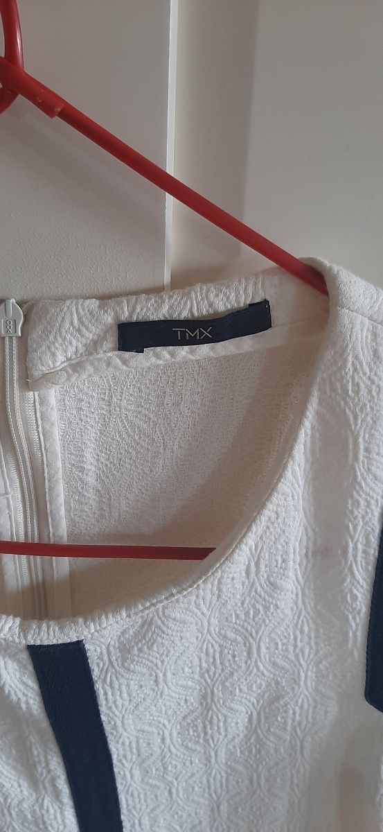 Vestido blanco midi TMX