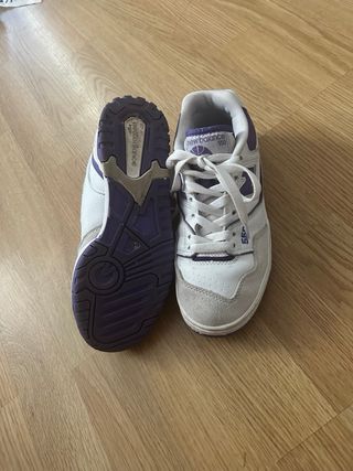 New balance 550 blanco y violeta
