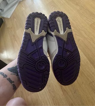 New balance 550 blanco y violeta