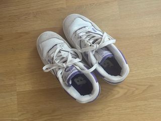 New balance 550 blanco y violeta