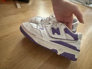 New balance 550 blanco y violeta