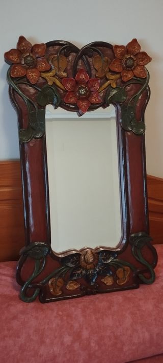 Espejo pintado a mano 
