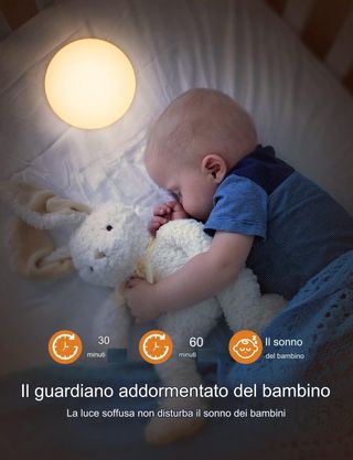 Pallina bianca colorata morbida luce notturna