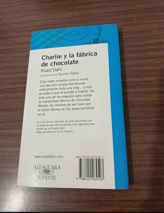Libro Charlie y la fabrica de chocolate 