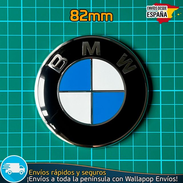 Emblema BMW 82mm de 2 Pines Capó/Maletero Adhesivo