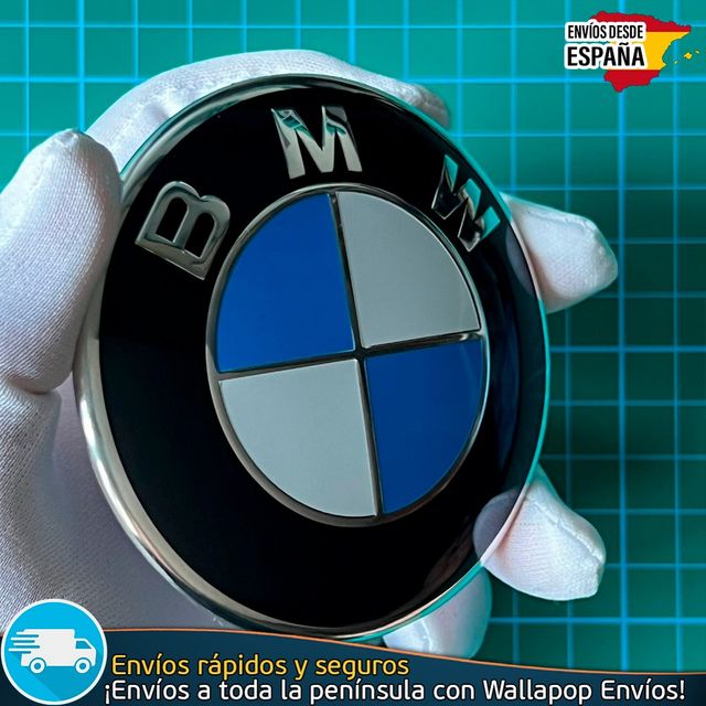 Emblema BMW 82mm de 2 Pines Capó/Maletero Adhesivo