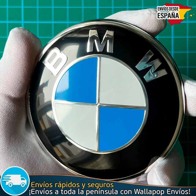 Emblema BMW 82mm de 2 Pines Capó/Maletero Adhesivo