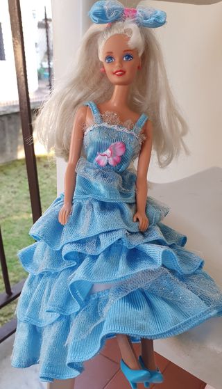 Barbie con abito lungo, Mattel, vintage 