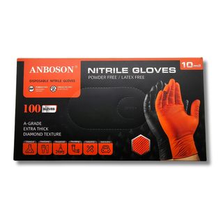 ✅ 100 Guantes de nitrilo diamantados GRIP