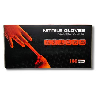 ✅ 100 Guantes de nitrilo diamantados GRIP