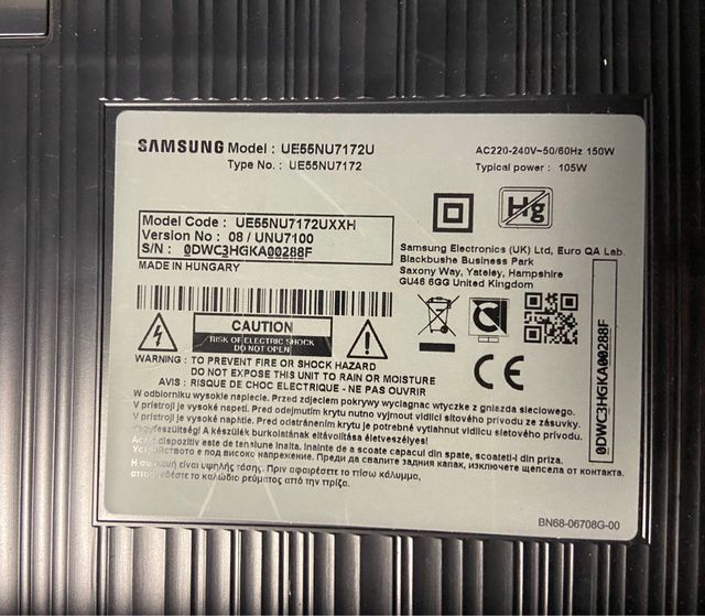 Placa main Tv Samsung UE55NU7172