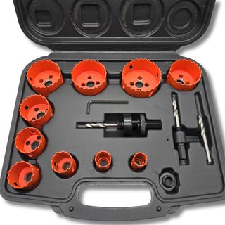 ✅ Maletín 10 sierras de corona + accesorios 