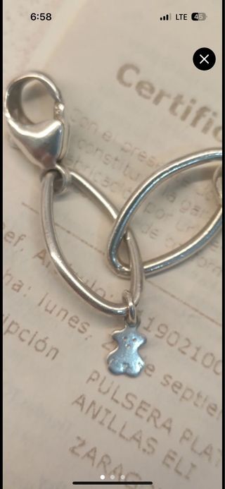 Pulsera tous plata