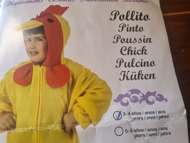 Disfraz de pollito Como Nuevo